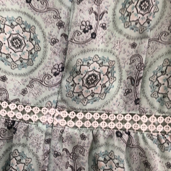 Loft sea green sleeveless dress with lace detail - Picture 11 of 16